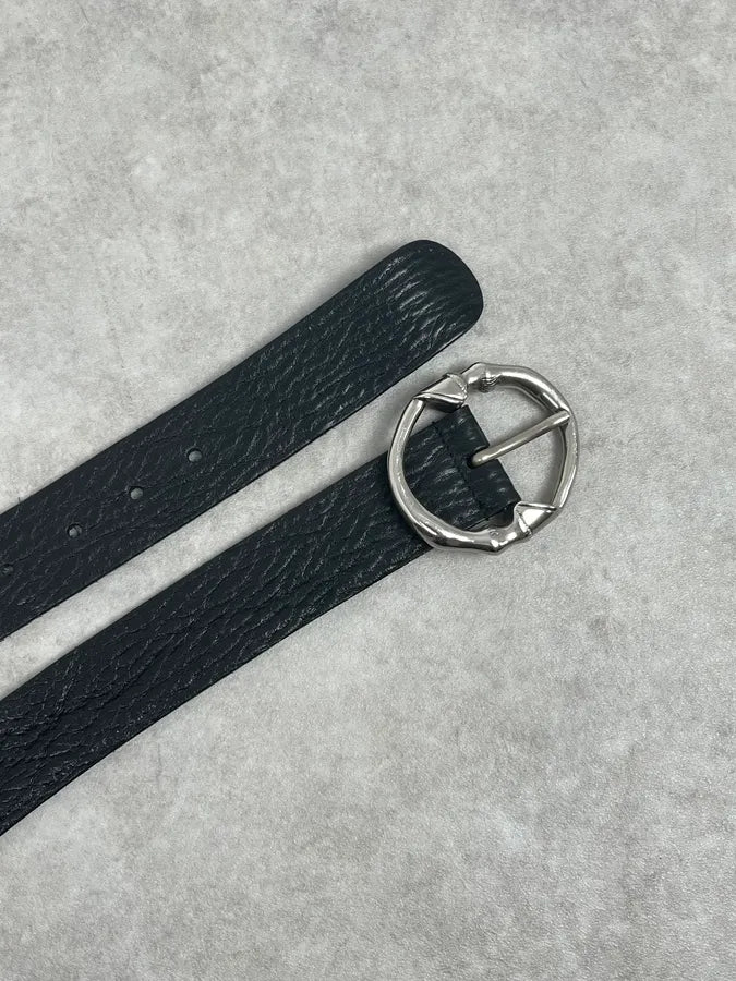 Gucci Black Snake Buckle Leather Belt HzNPlwv 7