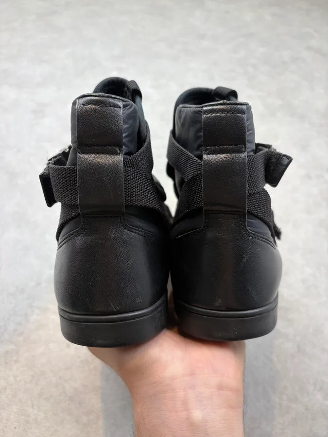 Gucci Black Strapped Leather High Sneakers mpvvYCU 6