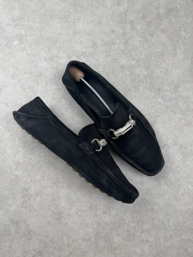 Gucci Black Suede Horsebit Loafer Shoes cUcnEAG 5