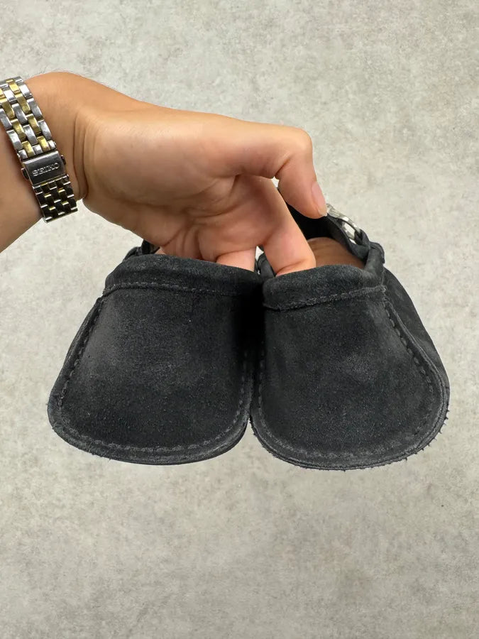 Gucci Black Suede Horsebit Loafer Shoes cUcnEAG 4
