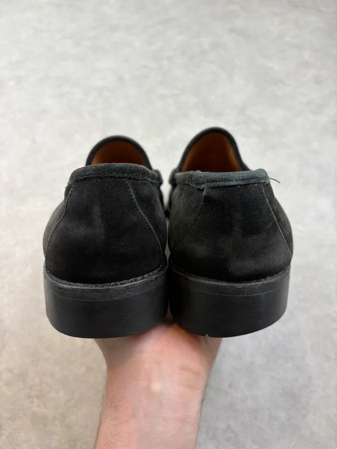 Gucci Black Suede Horsebit Loafers Shoes bLgxBfR 6