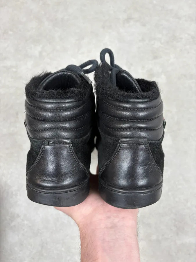 Gucci Black Suede Leather High Signature Sneakers UVnFgbG 6