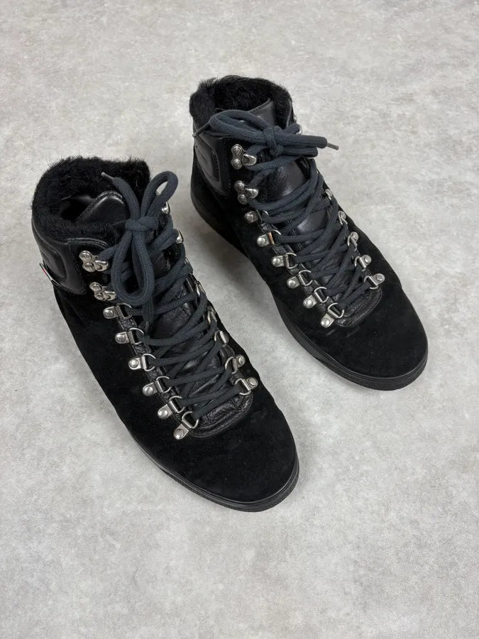 Gucci Black Suede Leather High Signature Sneakers UVnFgbG 3