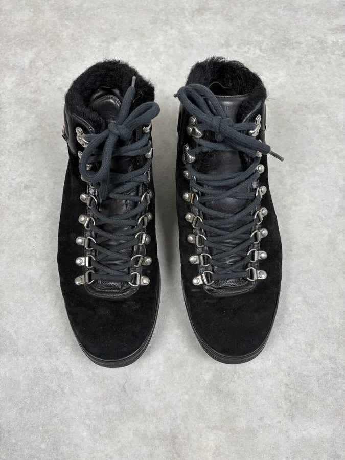 Gucci Black Suede Leather High Signature Sneakers UVnFgbG 1