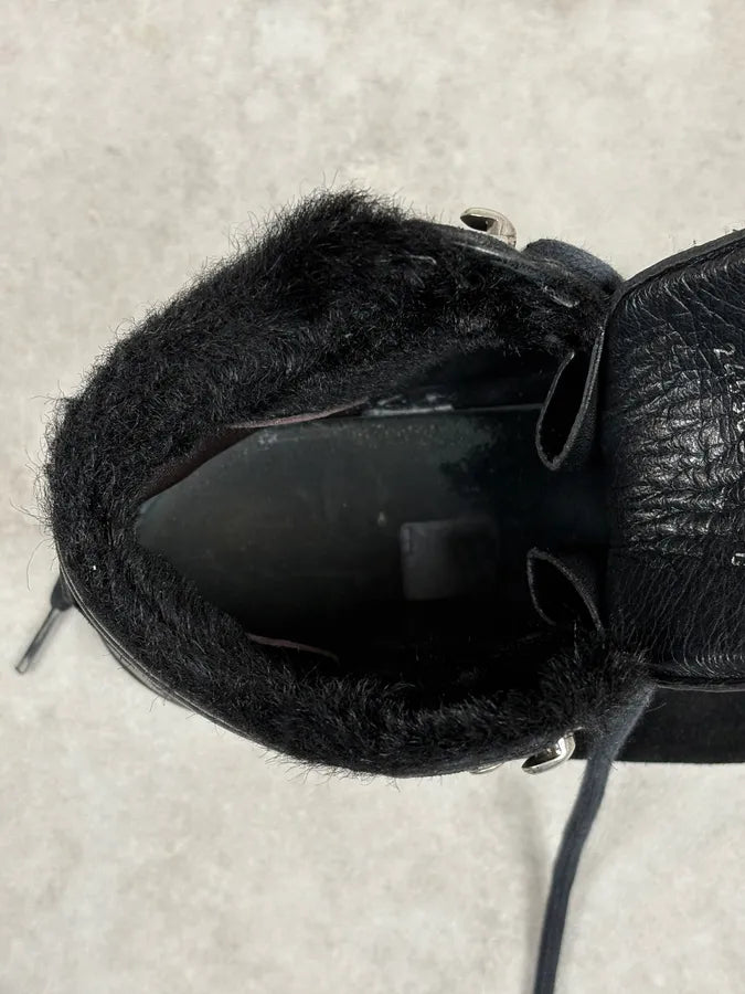 Gucci Black Suede Leather High Signature Sneakers UVnFgbG 9