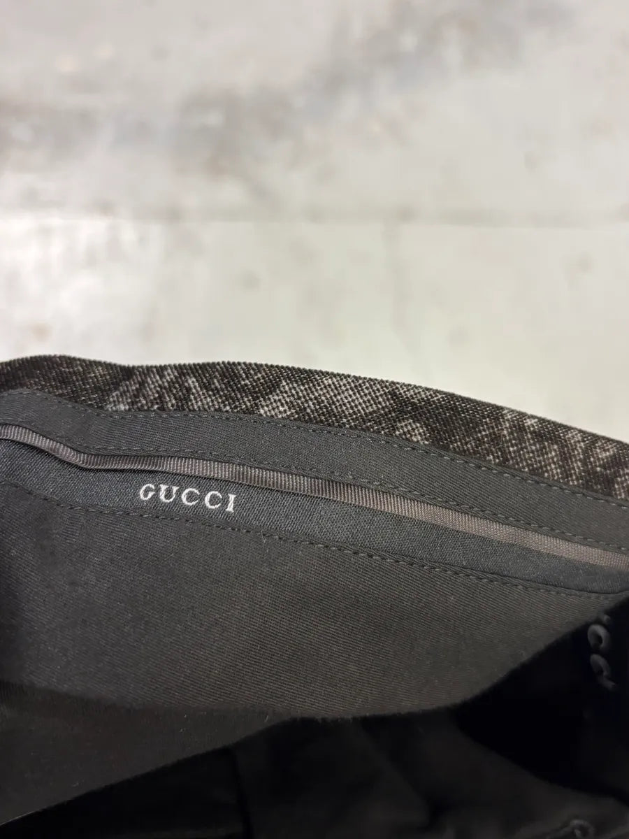 2000s Gucci Black Viscose Flower Nature Pants SREoiXE 7