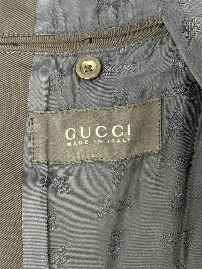 2000s Gucci Black Dark Officer Buttoned Trench Coat by Tom Ford HEIQUqN 11