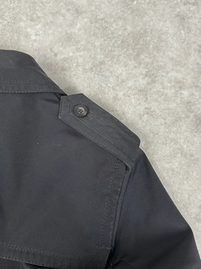 2000s Gucci Black Dark Officer Buttoned Trench Coat by Tom Ford HEIQUqN 10