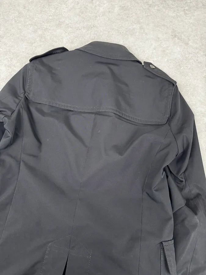 2000s Gucci Black Dark Officer Buttoned Trench Coat by Tom Ford HEIQUqN 6