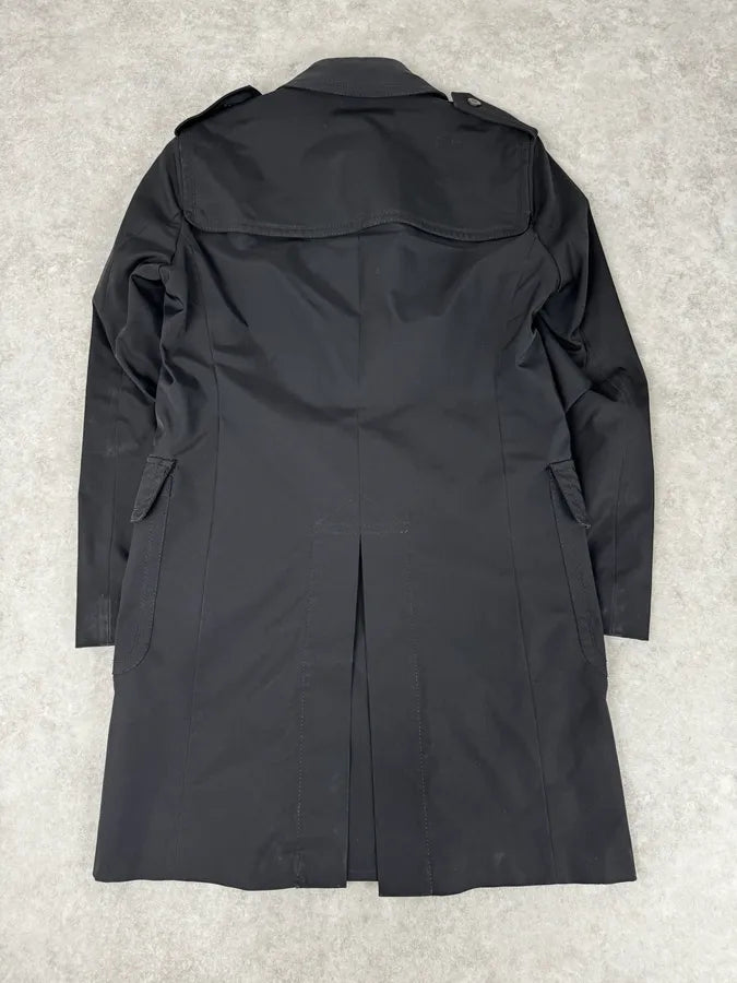 2000s Gucci Black Dark Officer Buttoned Trench Coat by Tom Ford HEIQUqN 3