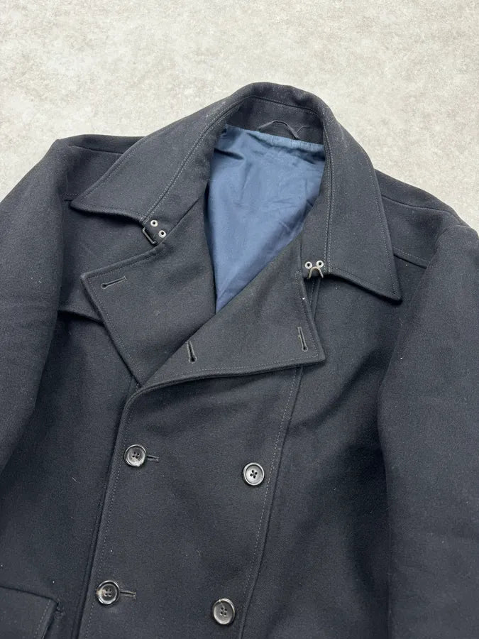 AW2009 Gucci Black Wool Double-Breasted Peacoat Jacket by Frida Giannini asSJCyY 4