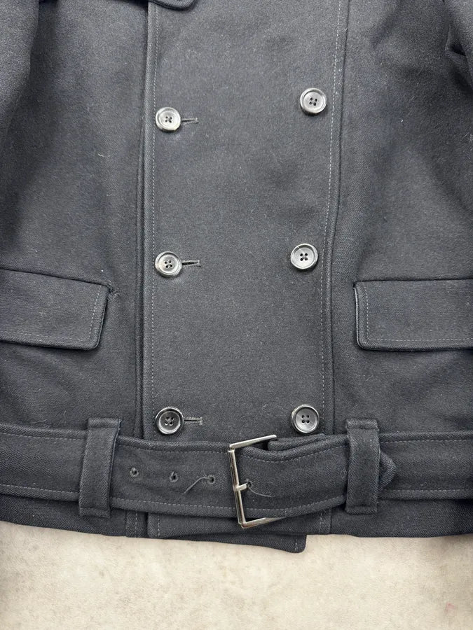 AW2009 Gucci Black Wool Double-Breasted Peacoat Jacket by Frida Giannini asSJCyY 9