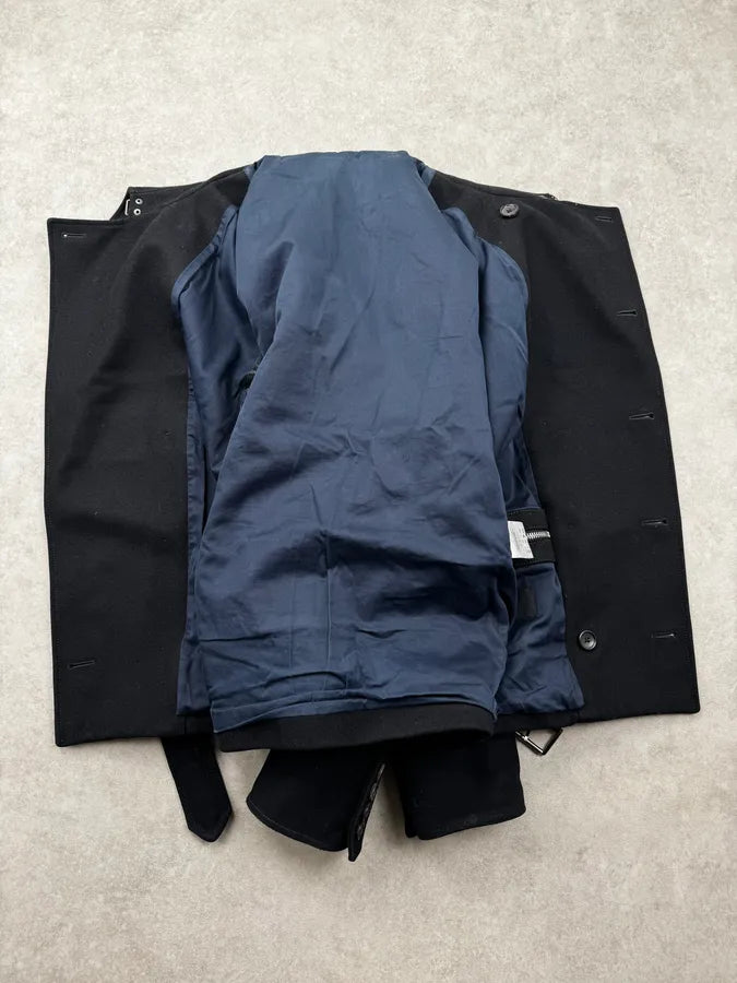 AW2009 Gucci Black Wool Double-Breasted Peacoat Jacket by Frida Giannini asSJCyY 7