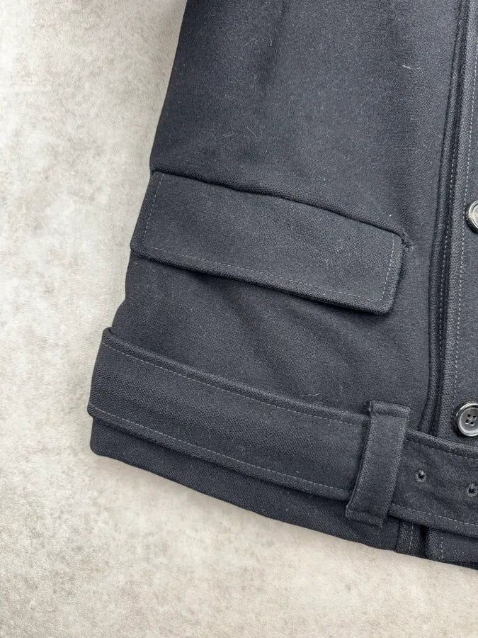 AW2009 Gucci Black Wool Double-Breasted Peacoat Jacket by Frida Giannini asSJCyY 10