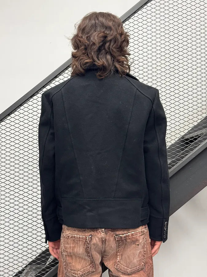 AW2009 Gucci Black Wool Double-Breasted Peacoat Jacket by Frida Giannini asSJCyY 3