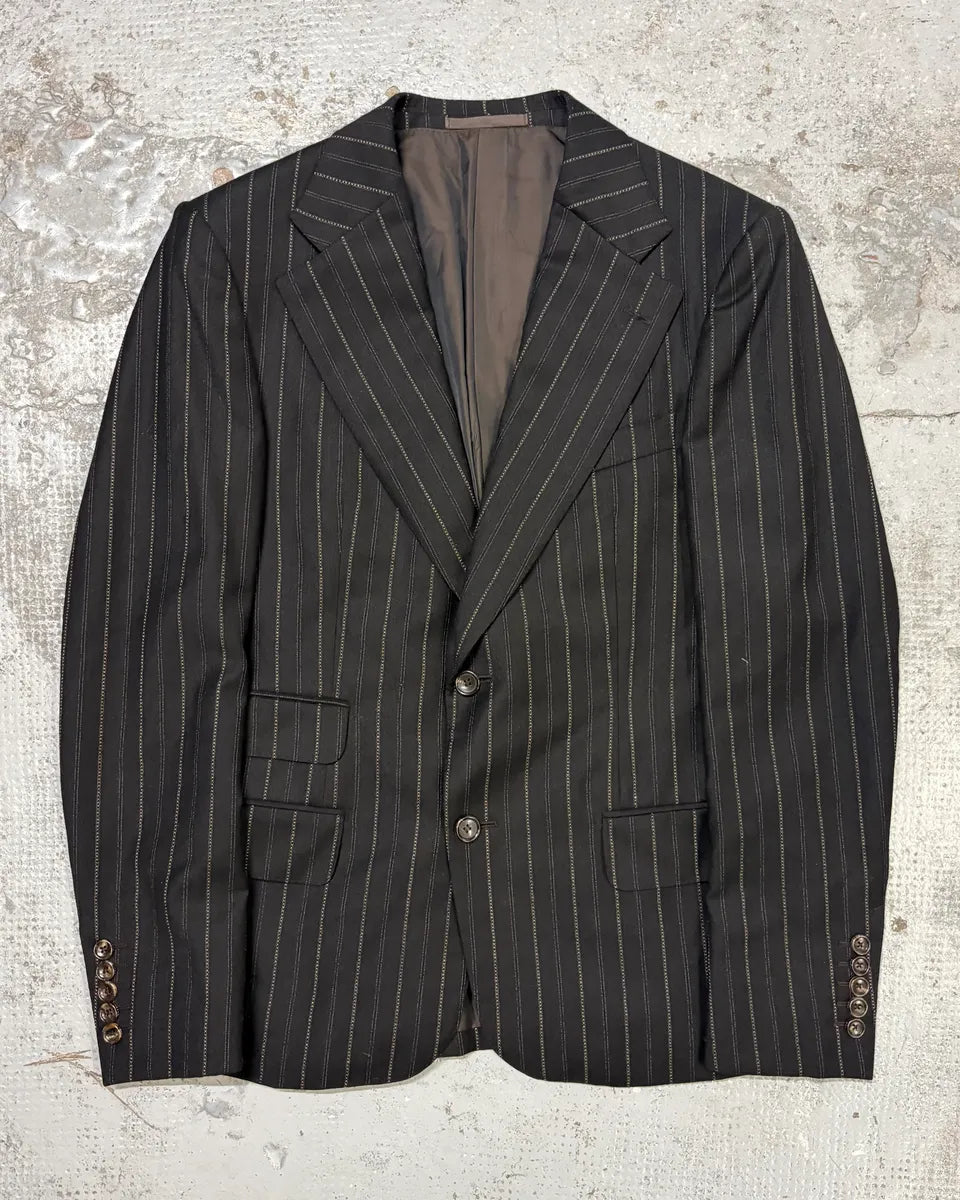 2000s Gucci Black Wool Pinstriped Suit by Tom Ford tnLKKGU 3