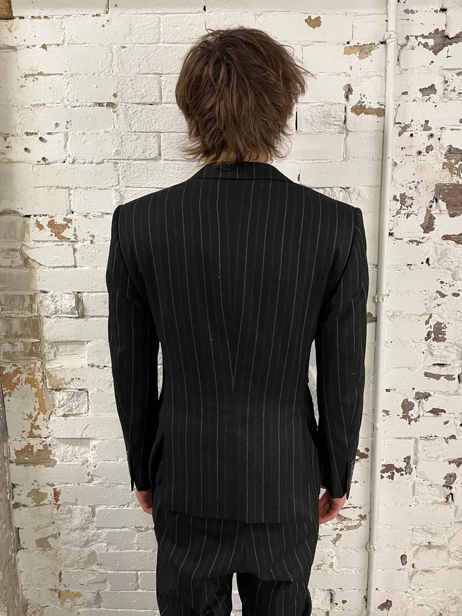 2000s Gucci Black Wool Pinstriped Suit by Tom Ford tnLKKGU 6