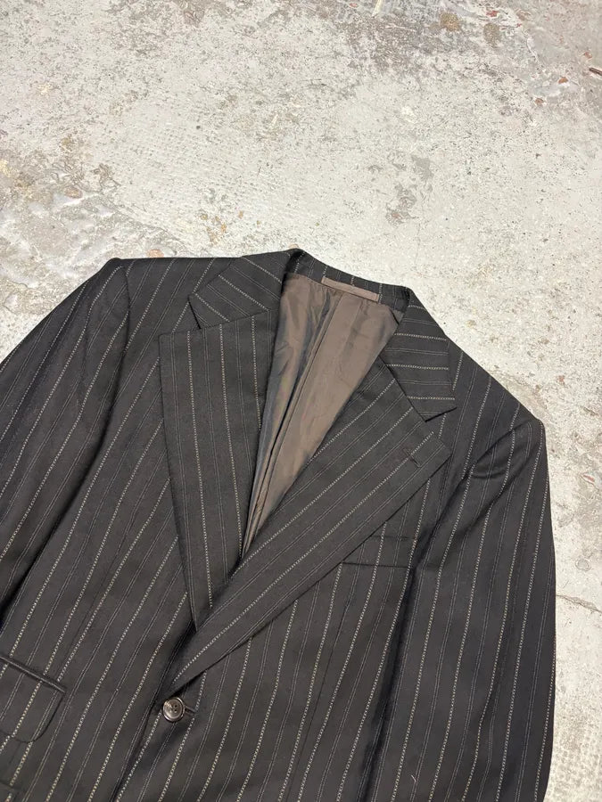 2000s Gucci Black Wool Pinstriped Suit by Tom Ford tnLKKGU 7