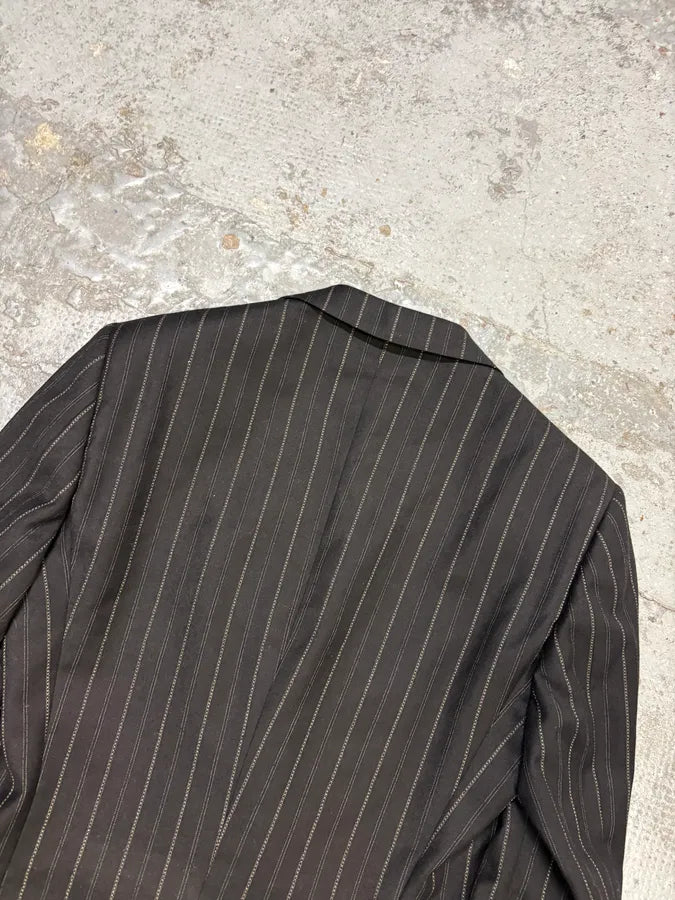 2000s Gucci Black Wool Pinstriped Suit by Tom Ford tnLKKGU 8