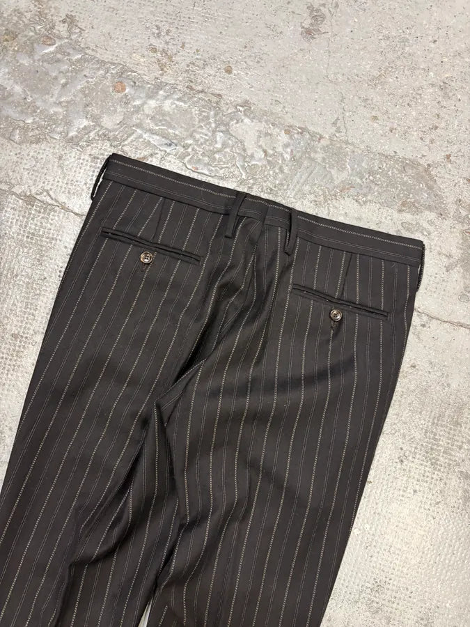 2000s Gucci Black Wool Pinstriped Suit by Tom Ford tnLKKGU 17