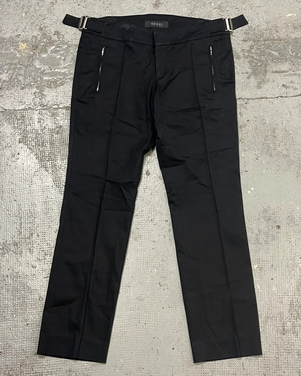 Gucci Black Zip Slim Tailored Pants WVRHQbr 0