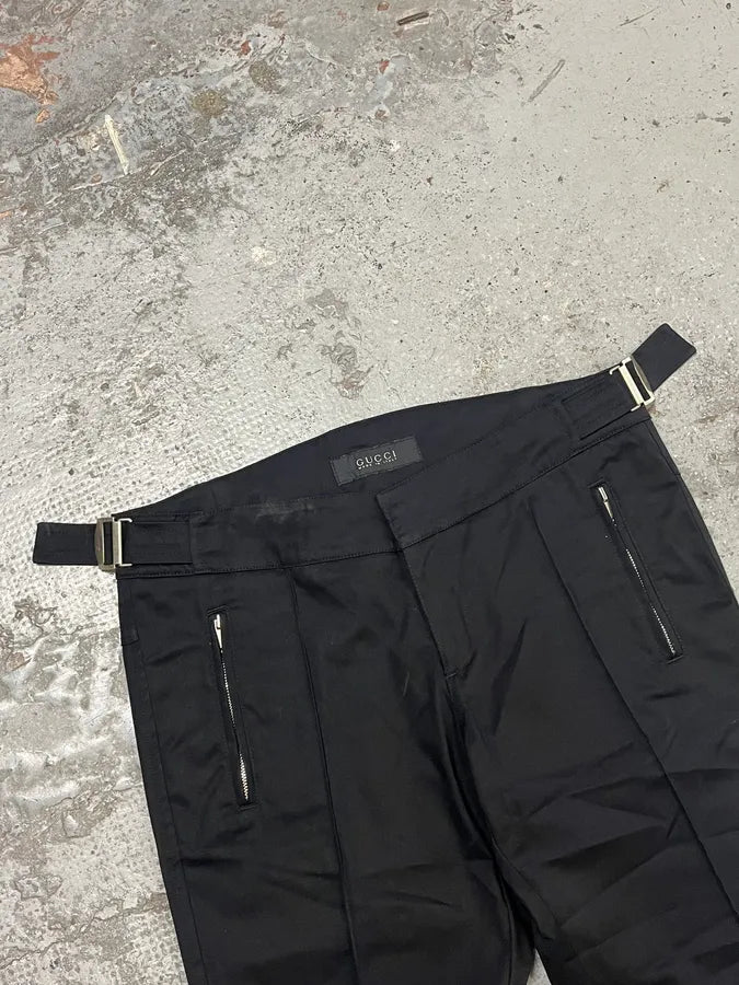 Gucci Black Zip Slim Tailored Pants WVRHQbr 5
