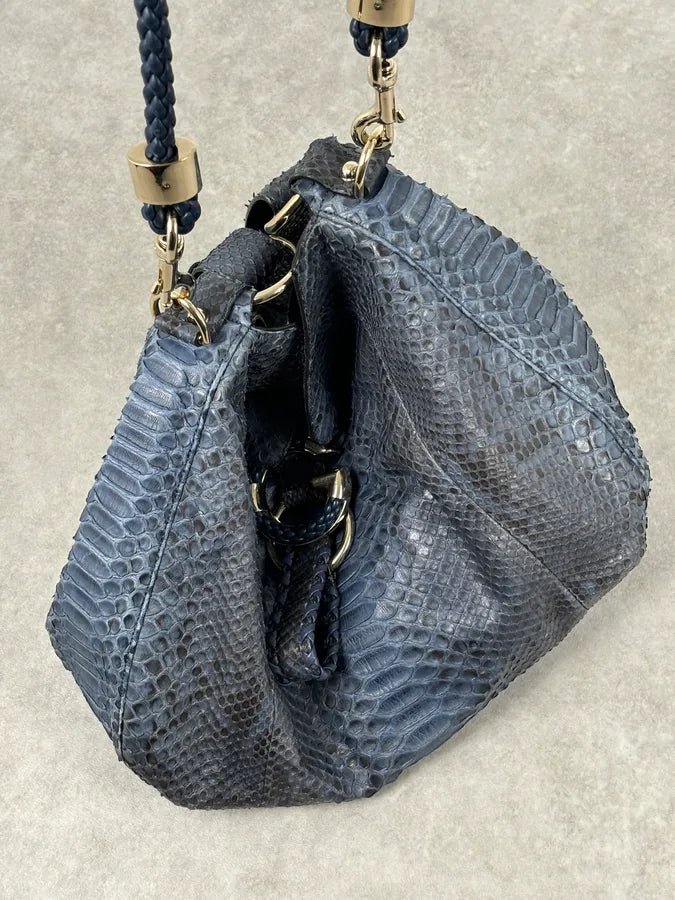 Gucci Blue Python G Wave Hobo Shoulder Bag by Frida Giannini xUpLcqy 6