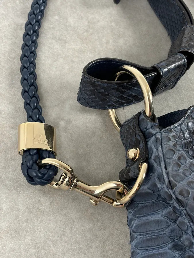 Gucci Blue Python G Wave Hobo Shoulder Bag by Frida Giannini xUpLcqy 13
