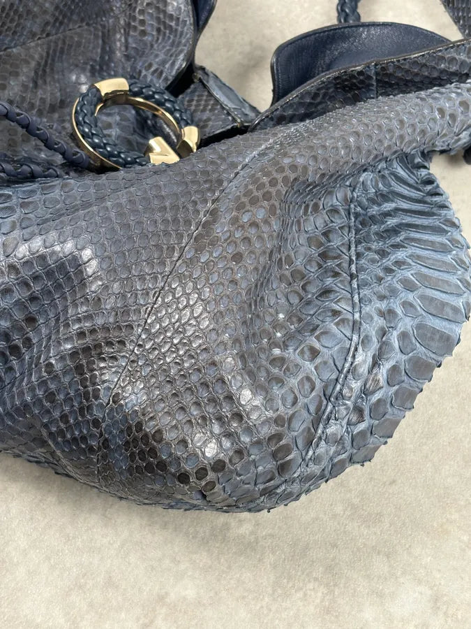 Gucci Blue Python G Wave Hobo Shoulder Bag by Frida Giannini xUpLcqy 9