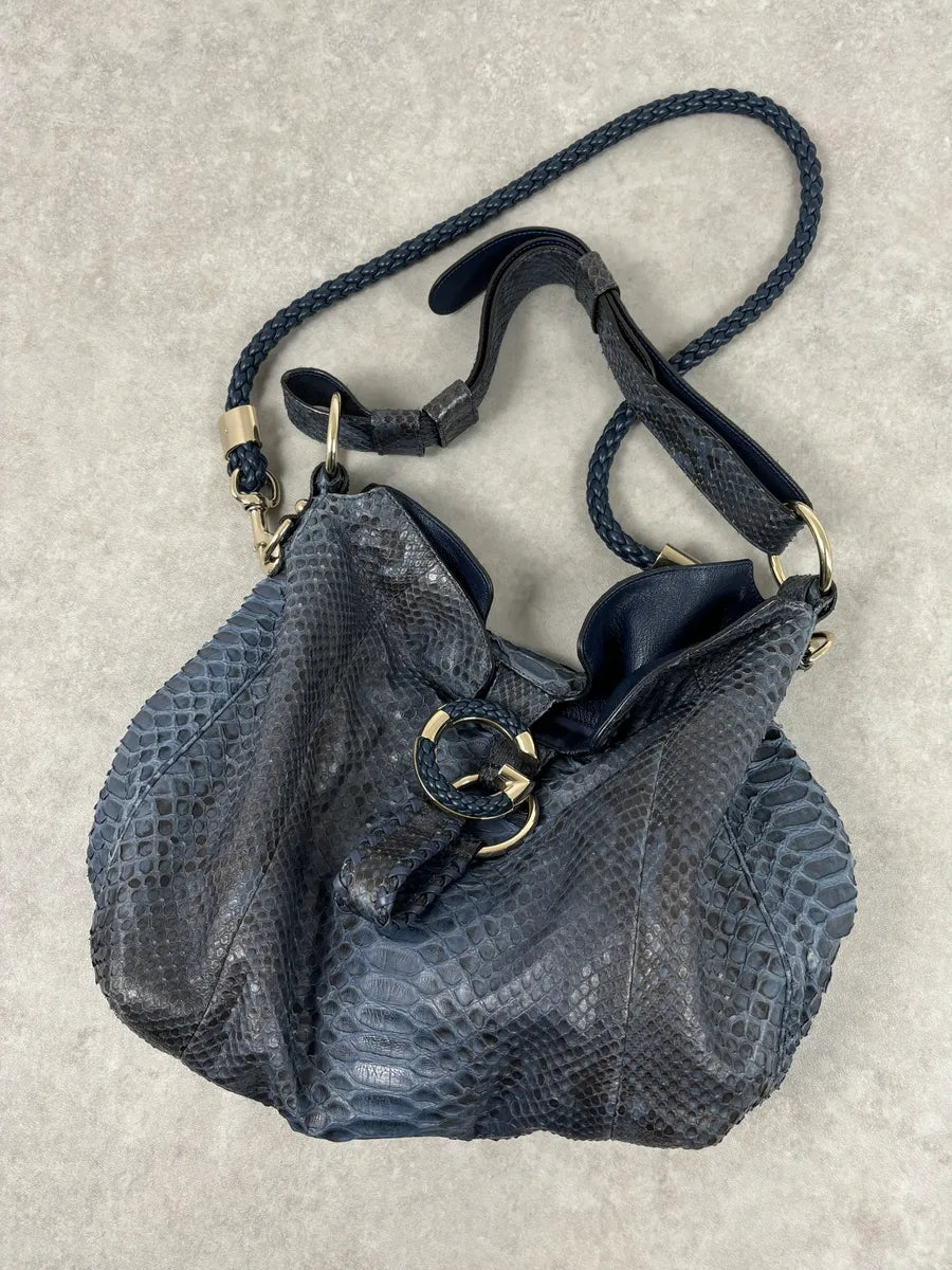 Gucci Blue Python G Wave Hobo Shoulder Bag by Frida Giannini xUpLcqy 5