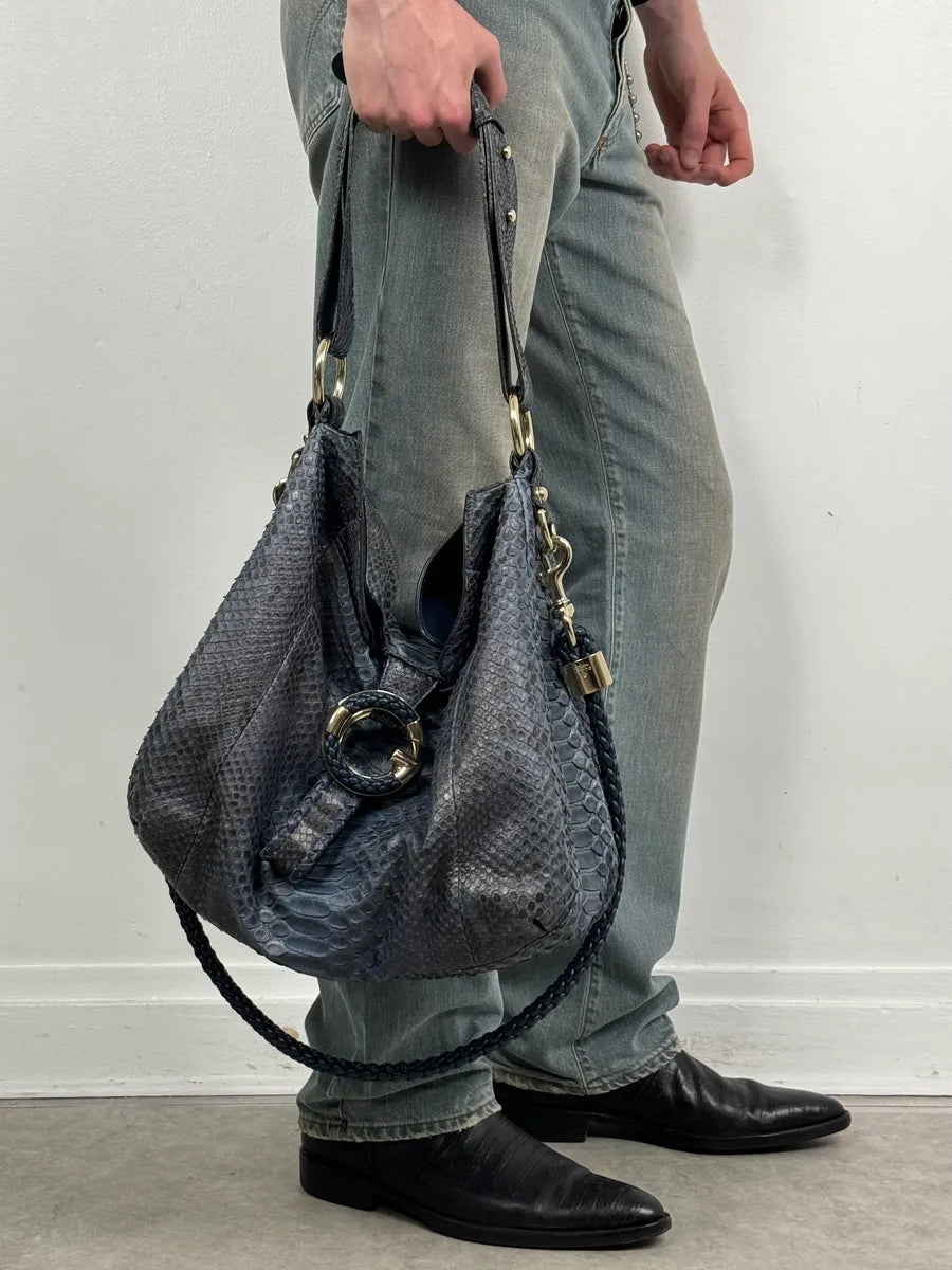 Gucci Blue Python G Wave Hobo Shoulder Bag by Frida Giannini xUpLcqy 1