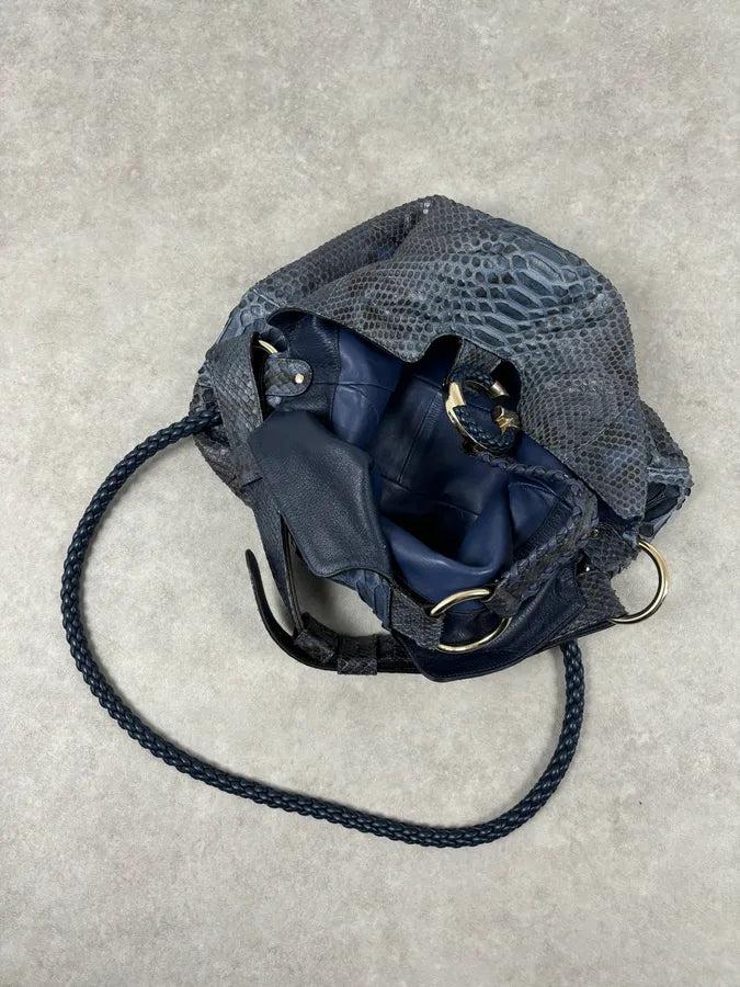 Gucci Blue Python G Wave Hobo Shoulder Bag by Frida Giannini xUpLcqy 16