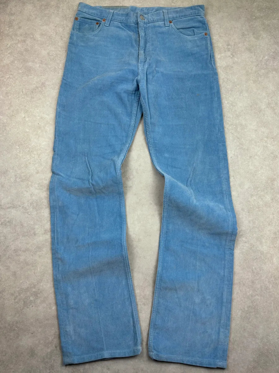 2000s Gucci Blue Sky Corduroy Pants by Tom Ford  ukZvLnp 0