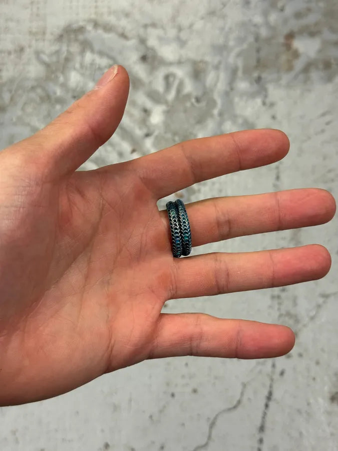 Gucci Blue Snake Silver Ring IfxVOfK 4