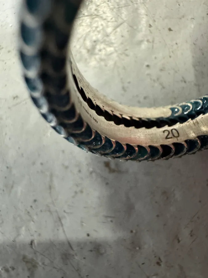 Gucci Blue Snake Silver Ring IfxVOfK 8