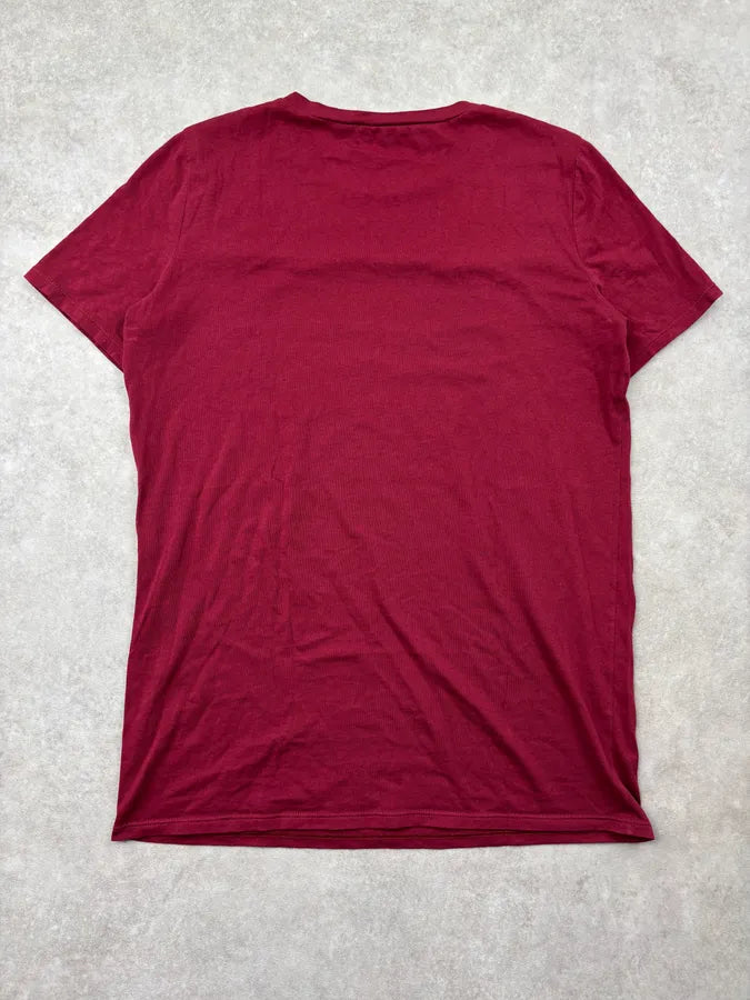 2000s Gucci Bordeaux Studded Two Tone Bordeaux T-Shirt siELhwh 4