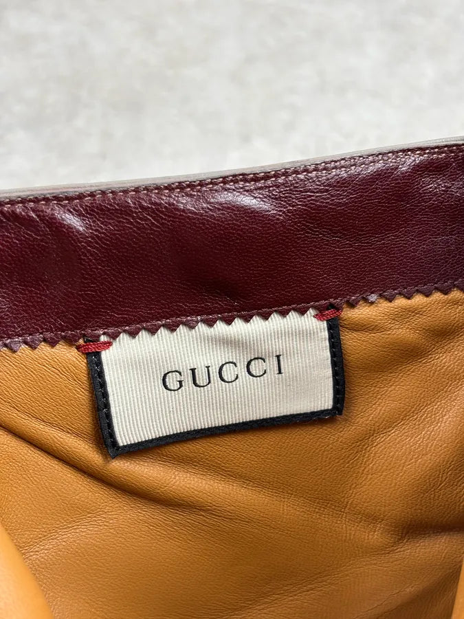2000s Gucci Bordeaux Leather Monogram Boots sZuSUUo 21