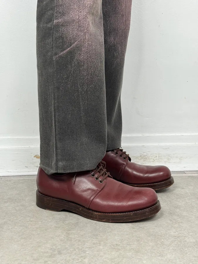Gucci Bordeaux Leather Oxford Derby Shoes fVPzcAh 2