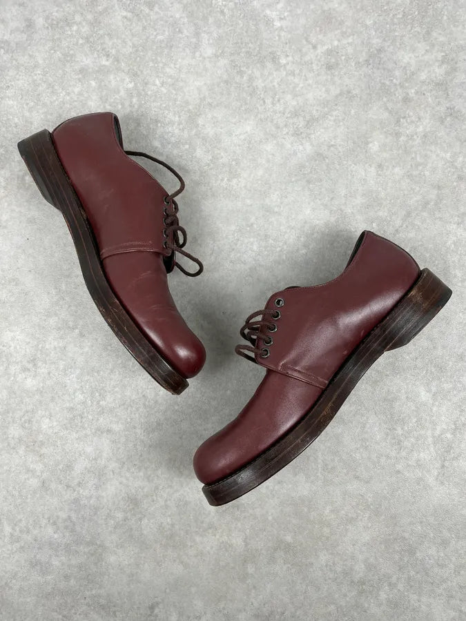Gucci Bordeaux Leather Oxford Derby Shoes fVPzcAh 6
