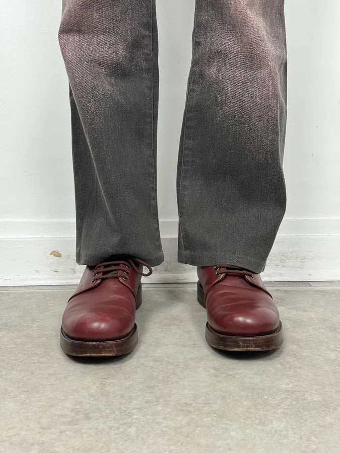 Gucci Bordeaux Leather Oxford Derby Shoes fVPzcAh 1