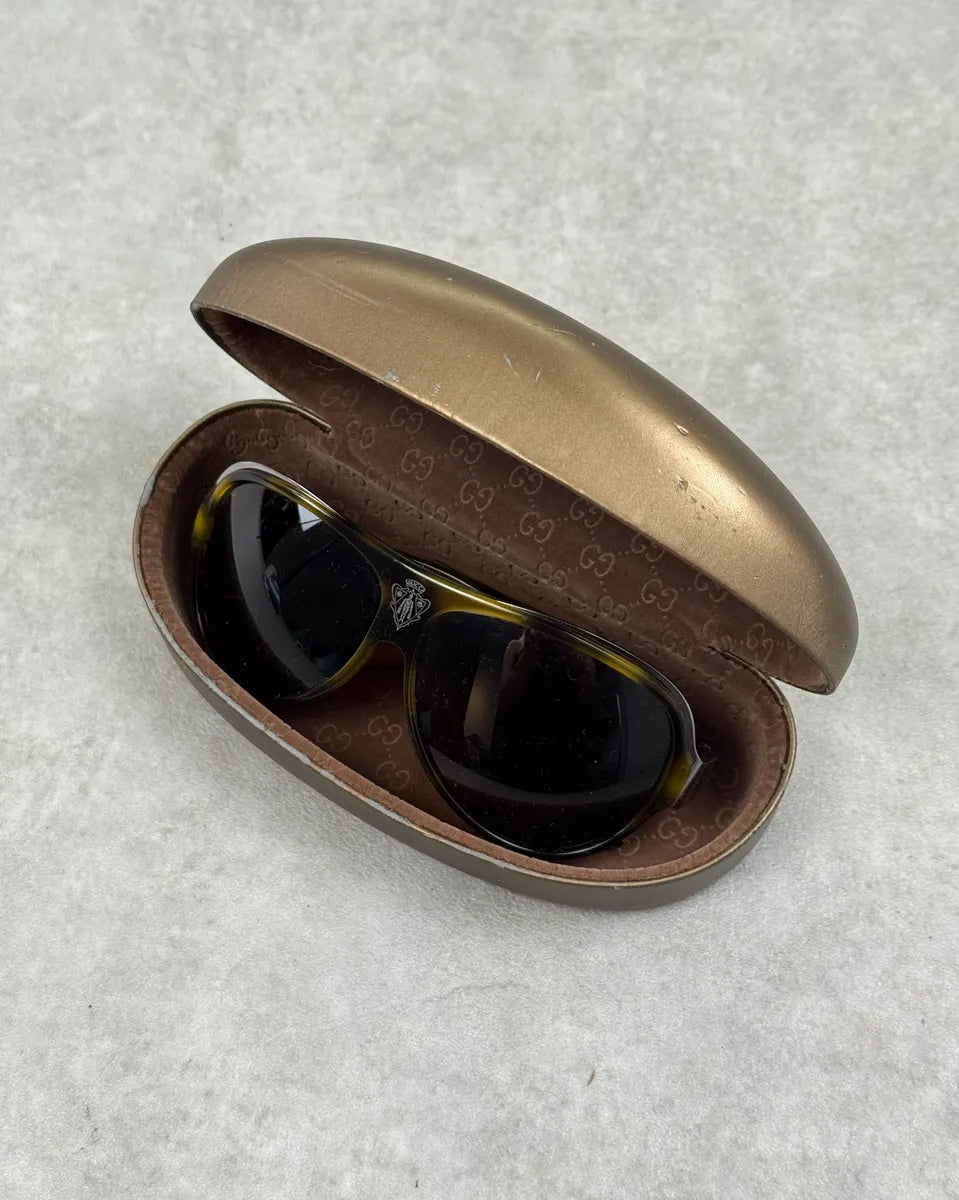 Gucci Brown Acetate Aviator Sunglasses UlINBQd 3