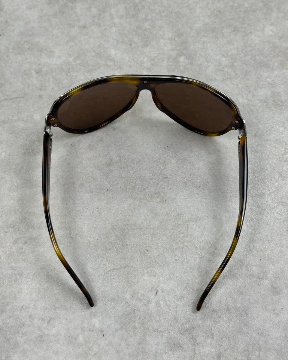 Gucci Brown Acetate Aviator Sunglasses UlINBQd 5