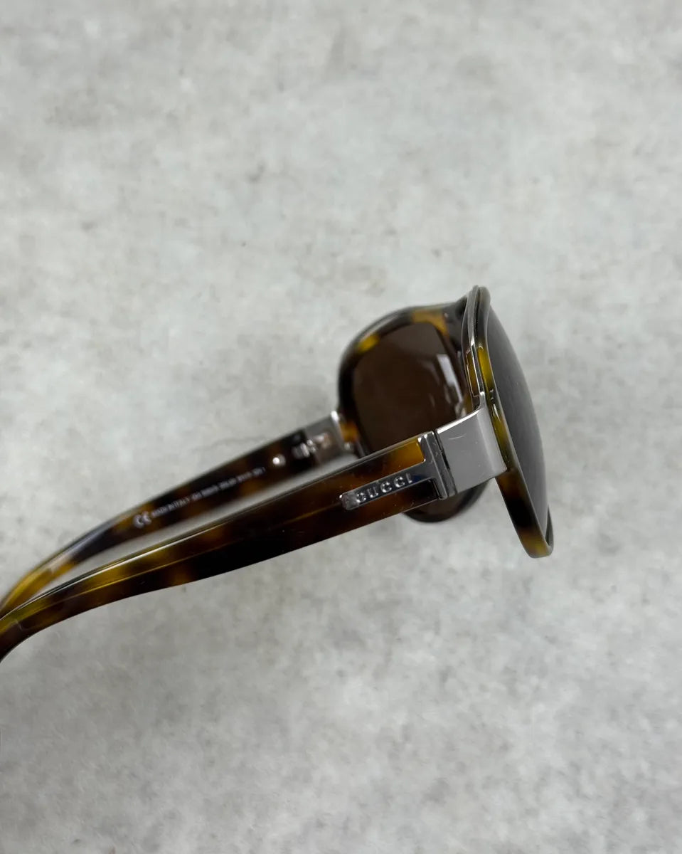 Gucci Brown Acetate Aviator Sunglasses UlINBQd 7