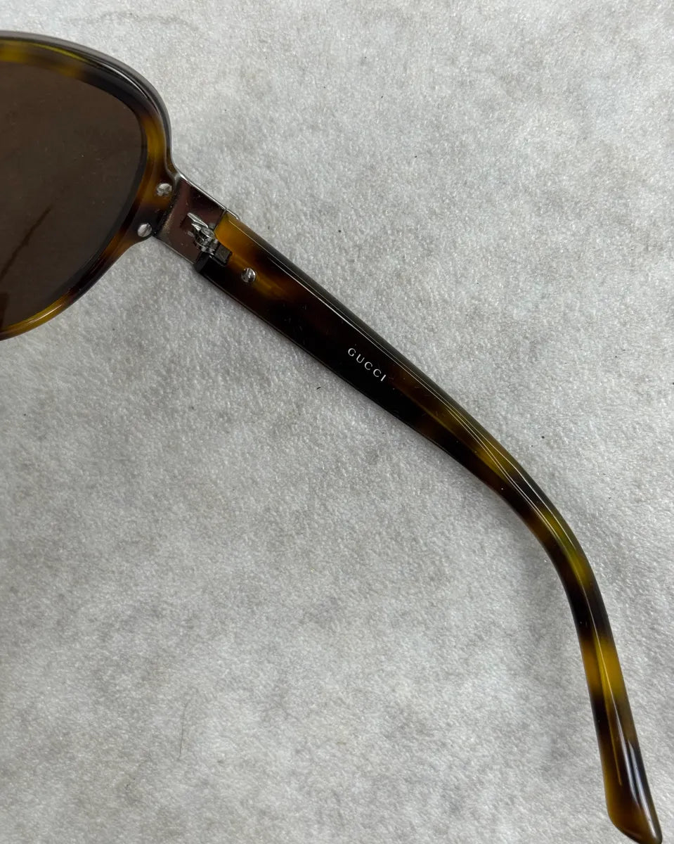 Gucci Brown Acetate Aviator Sunglasses UlINBQd 8
