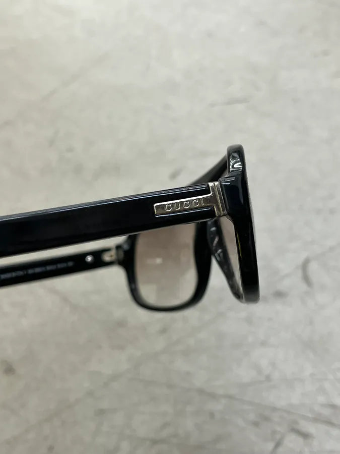 Gucci Black Acetate Brown Teint Sunglasses JQVVaUB 9