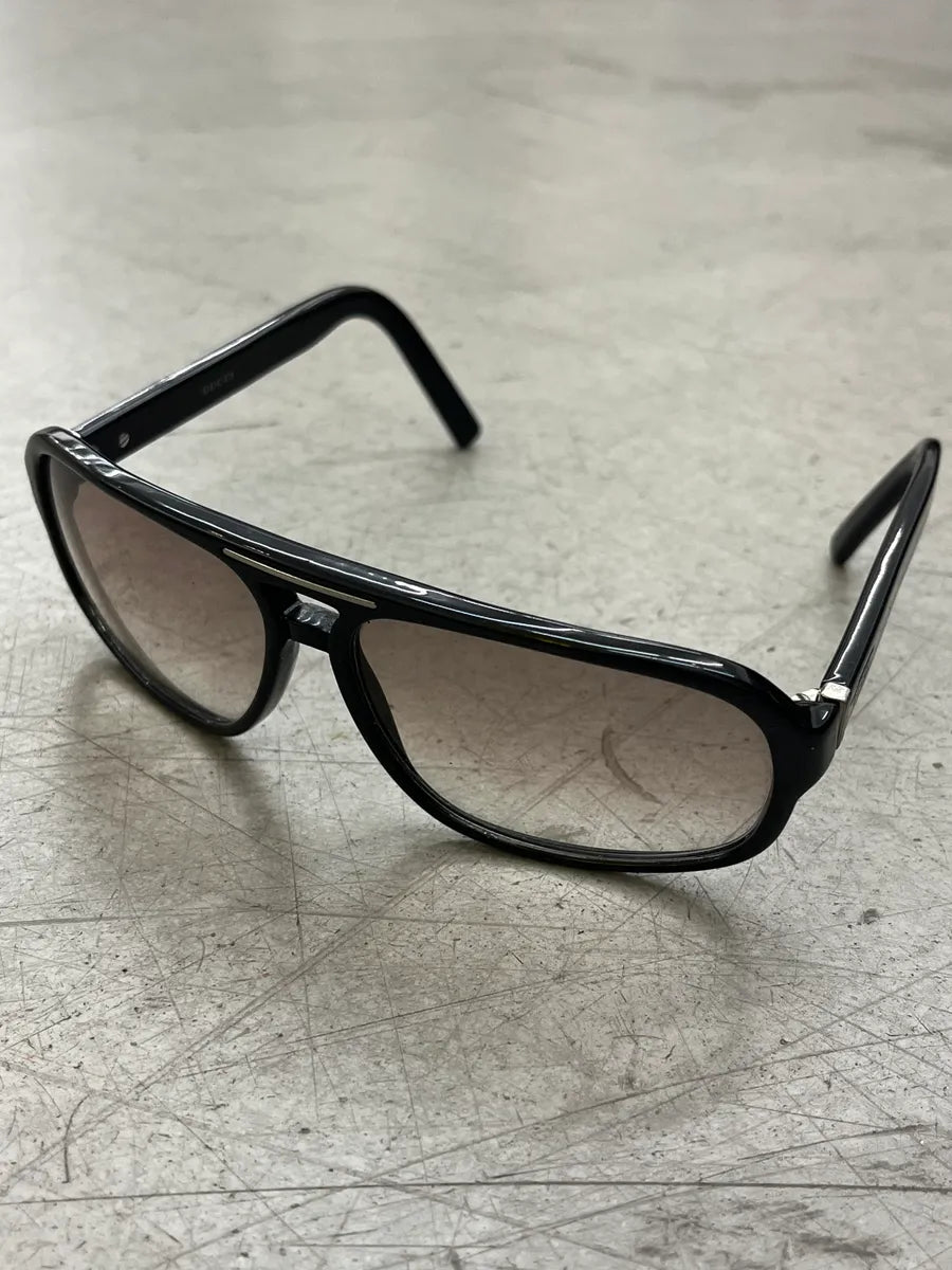 Gucci Black Acetate Brown Teint Sunglasses JQVVaUB 6
