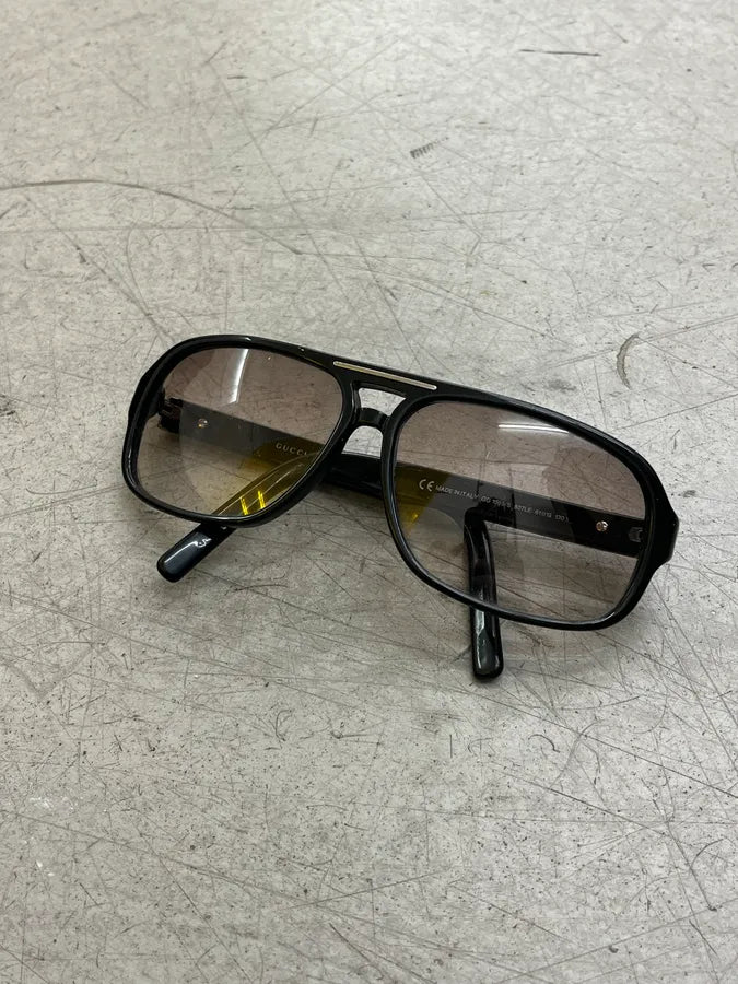 Gucci Black Acetate Brown Teint Sunglasses JQVVaUB 4