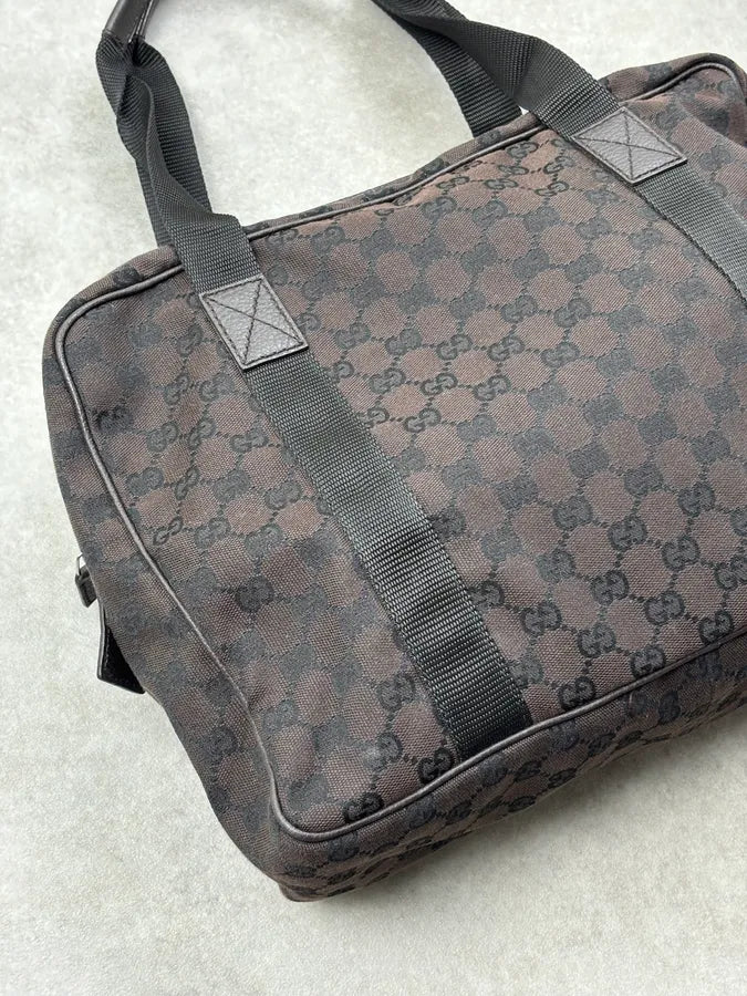 Gucci Brown Canvas GG Monogram Handle Bag NVdNwrK 7