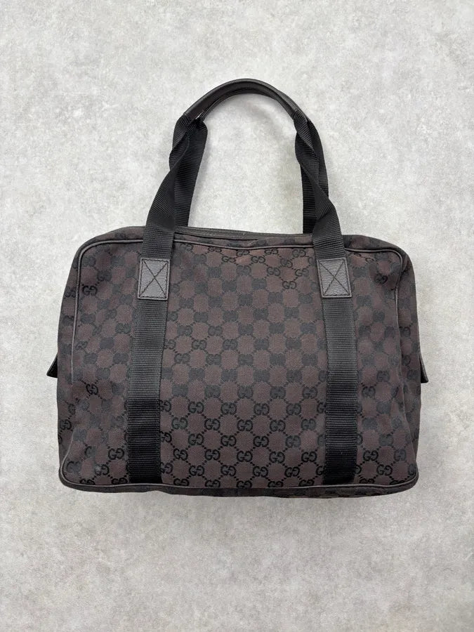 Gucci Brown Canvas GG Monogram Handle Bag NVdNwrK 4