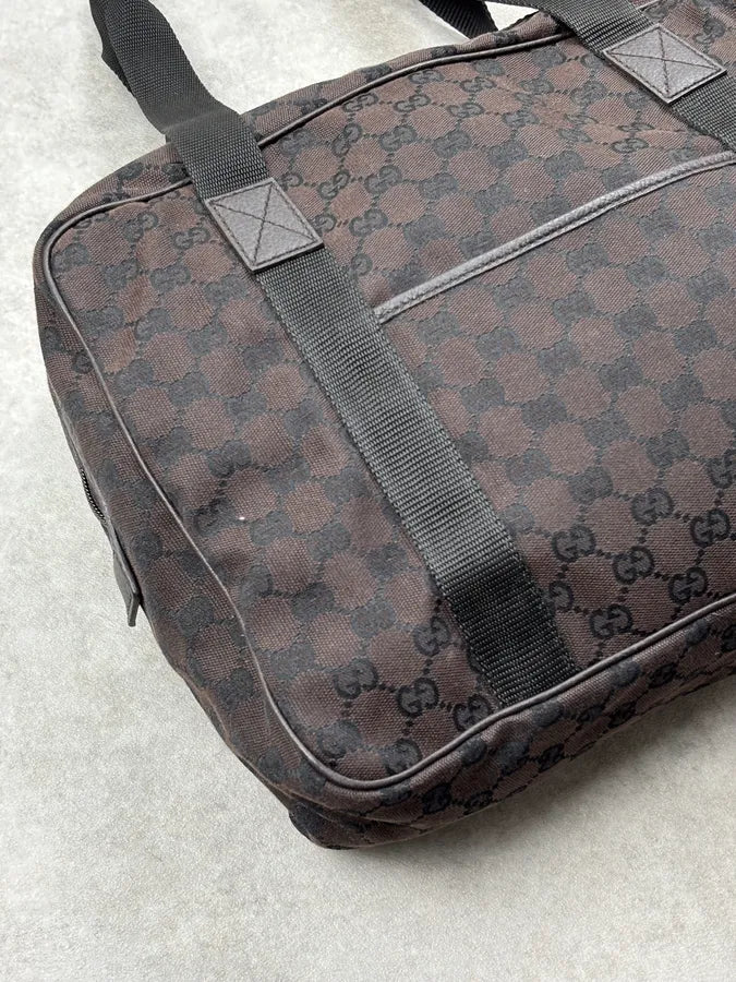 Gucci Brown Canvas GG Monogram Handle Bag NVdNwrK 6